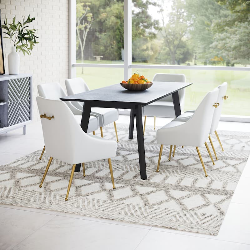 Maxine Dining Chair Gray & Gold