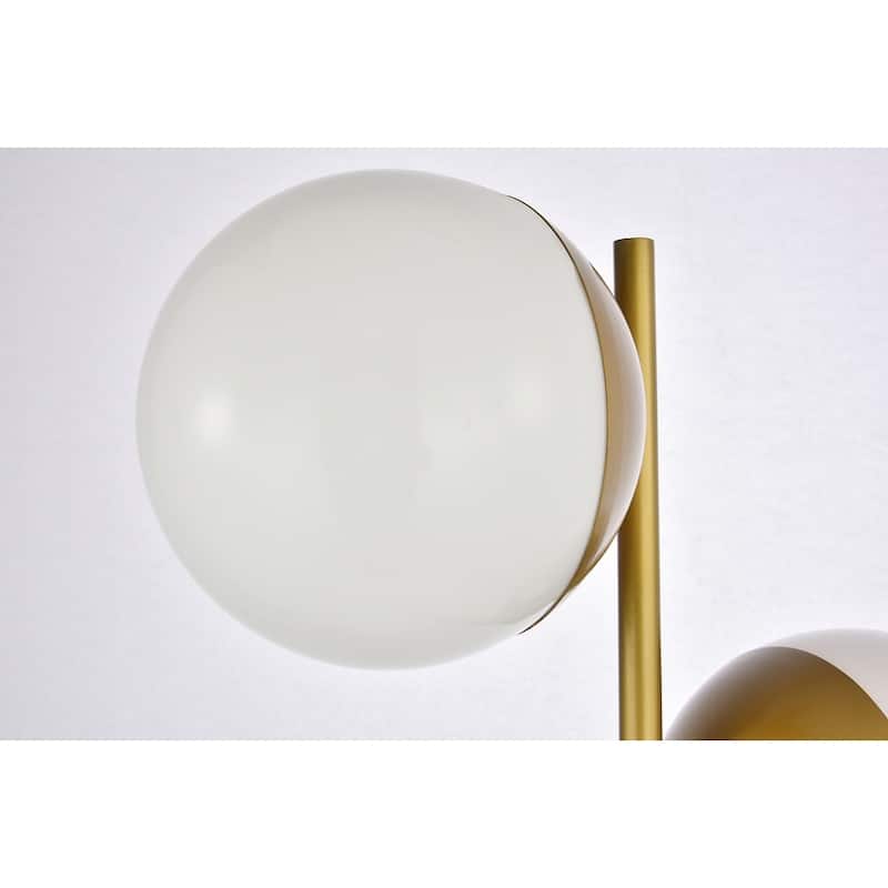 2-Light Floor Lamp with Frosted White Glass