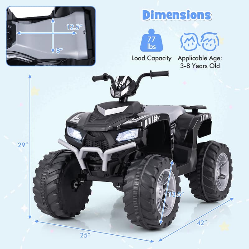 Gymax Kids Ride-On ATV 24V Battery Powered Electric Vehicle w/