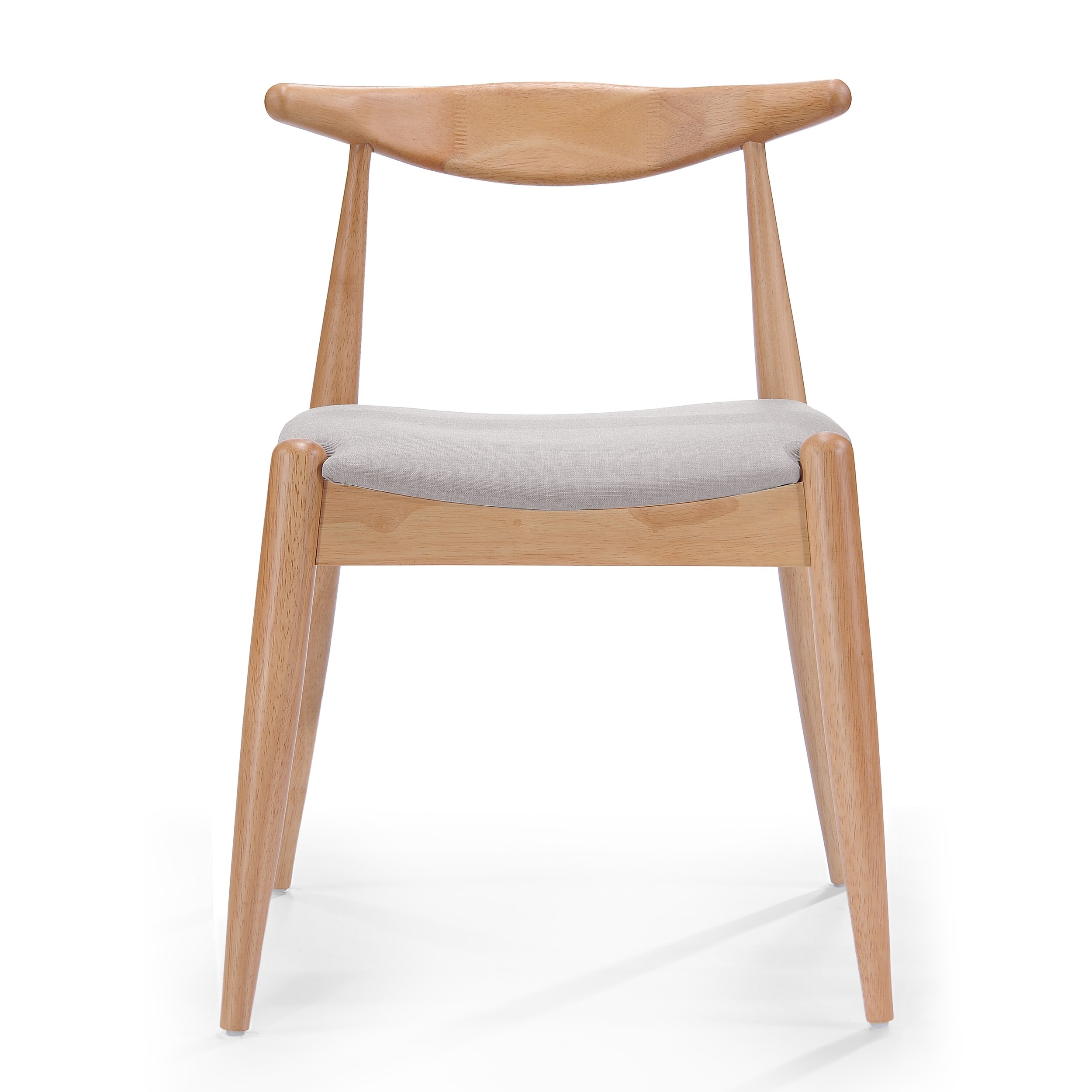 Roomfitters Rubberwood Dining Chairs with Ergonomic Backrest and