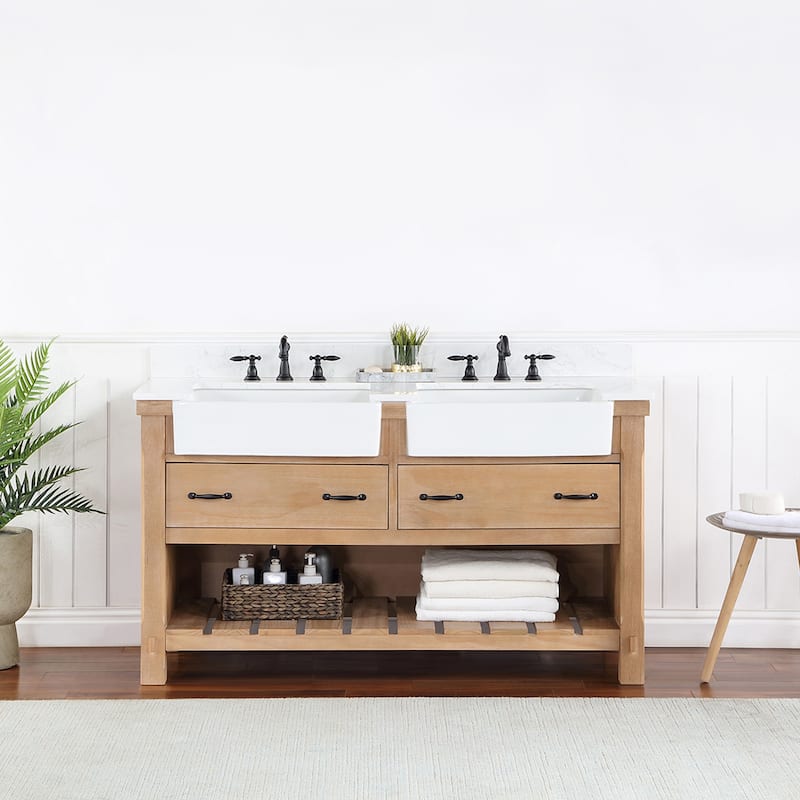 Villareal Bath Vanity with Composite Stone Top without Mirror