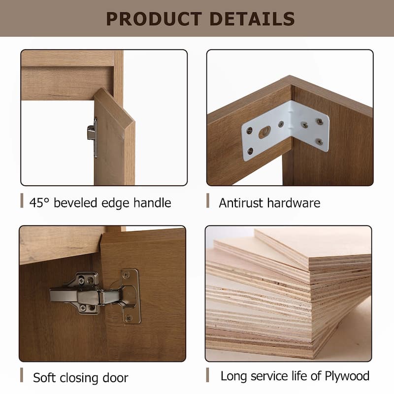 16 Inch soft Close Doors Bathroom Vanity With Sink