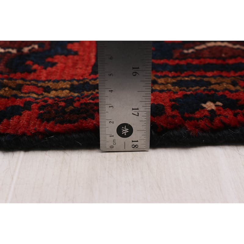 ECARPETGALLERY Hand-knotted Andelz Black, Red Wool Rug - 3'3 x 5'2