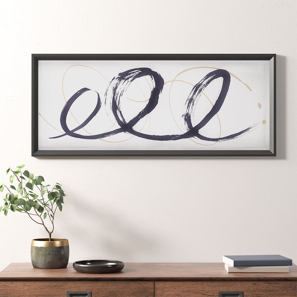 Framed Glass Wall Art - Black