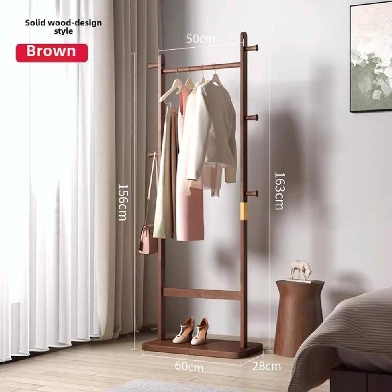 Solid Wood Coat Rack - Easy-to-Assemble Freestanding Hanger for Bedroom, Entryway, or Living Room