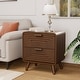 preview thumbnail 40 of 40, COSIEST Modern Brown Nightstand with Drawers
