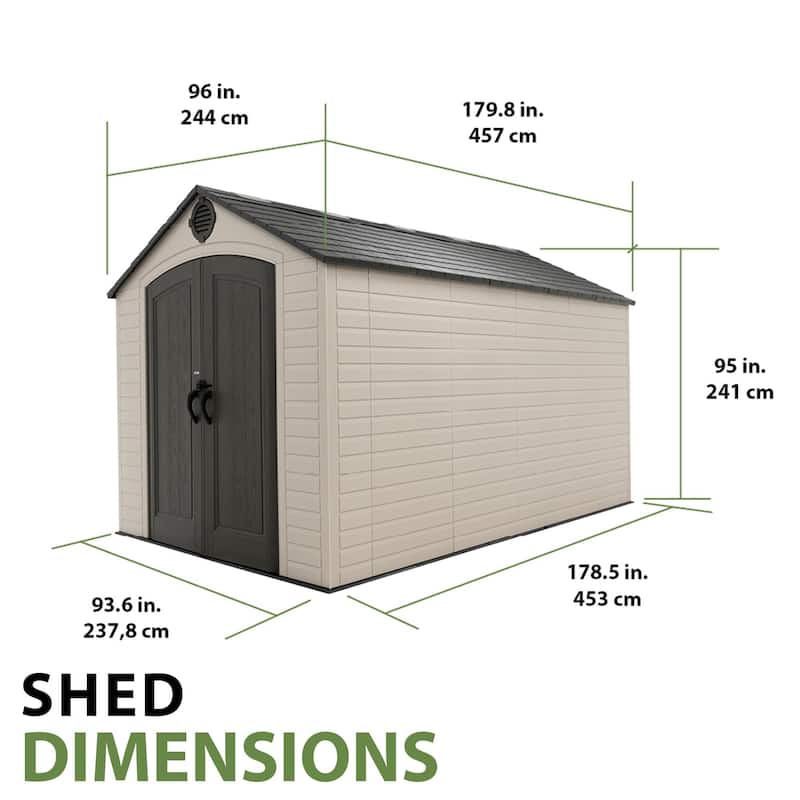 Lifetime 8 Ft. x 15 Ft. Outdoor Storage Shed