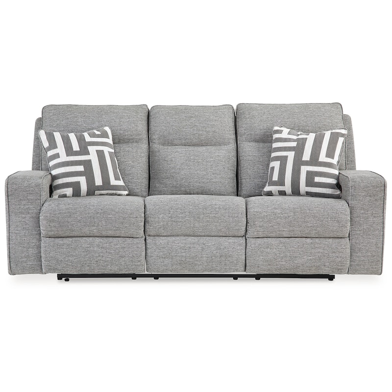 Signature Design by Ashley Biscoe Pewter Power Reclining Sofa - 88" W x 43" D x 42" H