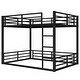 preview thumbnail 5 of 14, Metal Black Bunk Bed for Teens and Adults