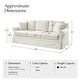 preview thumbnail 10 of 15, Ignacia 88"W Farmhouse Linen Down Blend Fill Sofa with Removable Slipcover and Solid Wood Legs by HULALA HOME