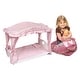 preview thumbnail 6 of 5, Badger Basket Canopy Doll Bed with Bedding - White/Pink - 22" x 11.75" x 20"