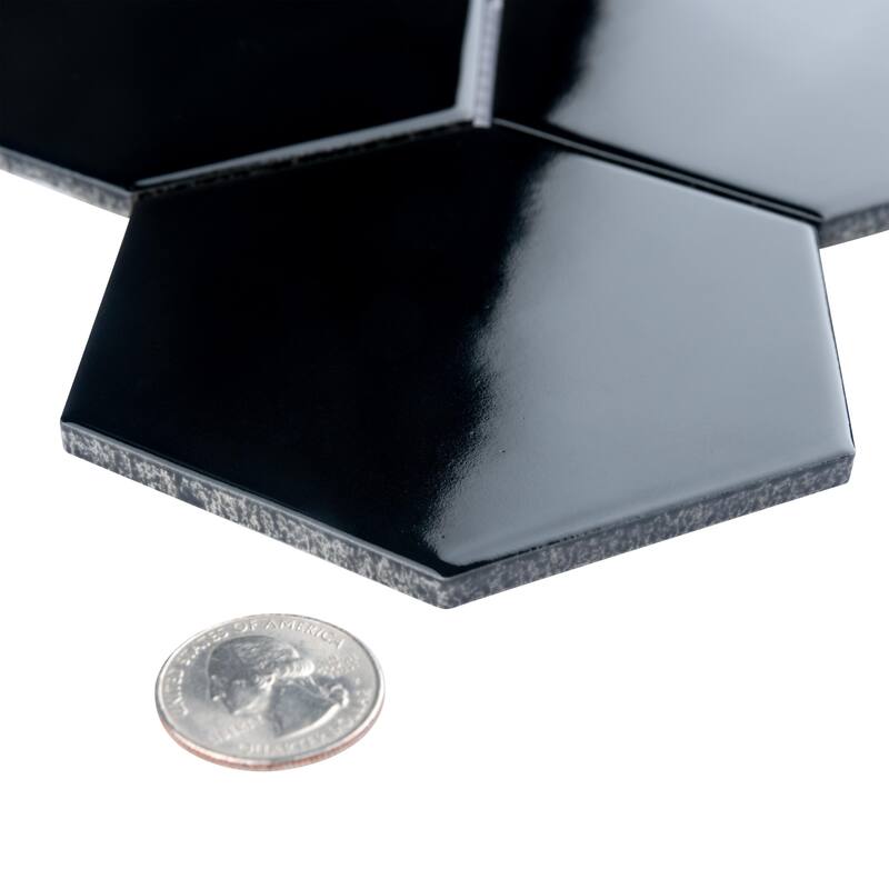 Merola Tile Metro Super Hex Series 10" x 11-1/2" Porcelain Mosaic Tile
