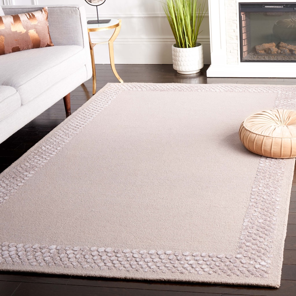 SAFAVIEH Handmade Glamour Printed Border Viscose Rug