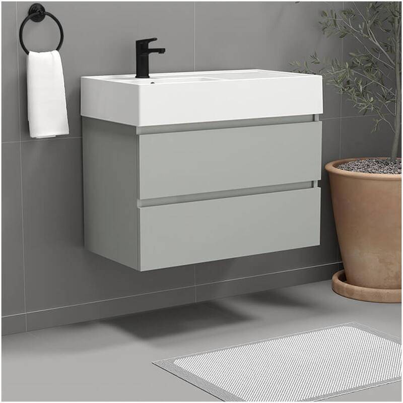 Nameeks Block-3217-W Block 32" Wall Mounted Single Basin Vanity Set