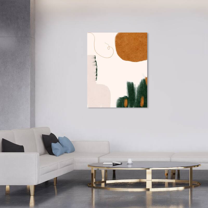 Wynwood Studio Canvas Abstract Desert Day and Cactus Brown Modern & Contemporary Wall Art Canvas Print - 30 x 36