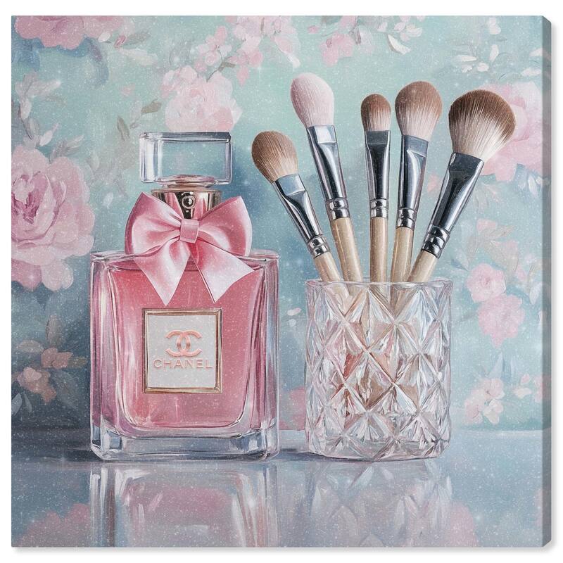 Love Dainty Perfume and Makeup Canvas by Art Remedy, Gallery Wrapped - 12" x 12"