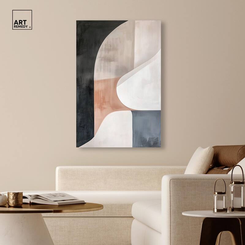 Curved Contour II Canvas by Art Remedy, Gallery Wrapped