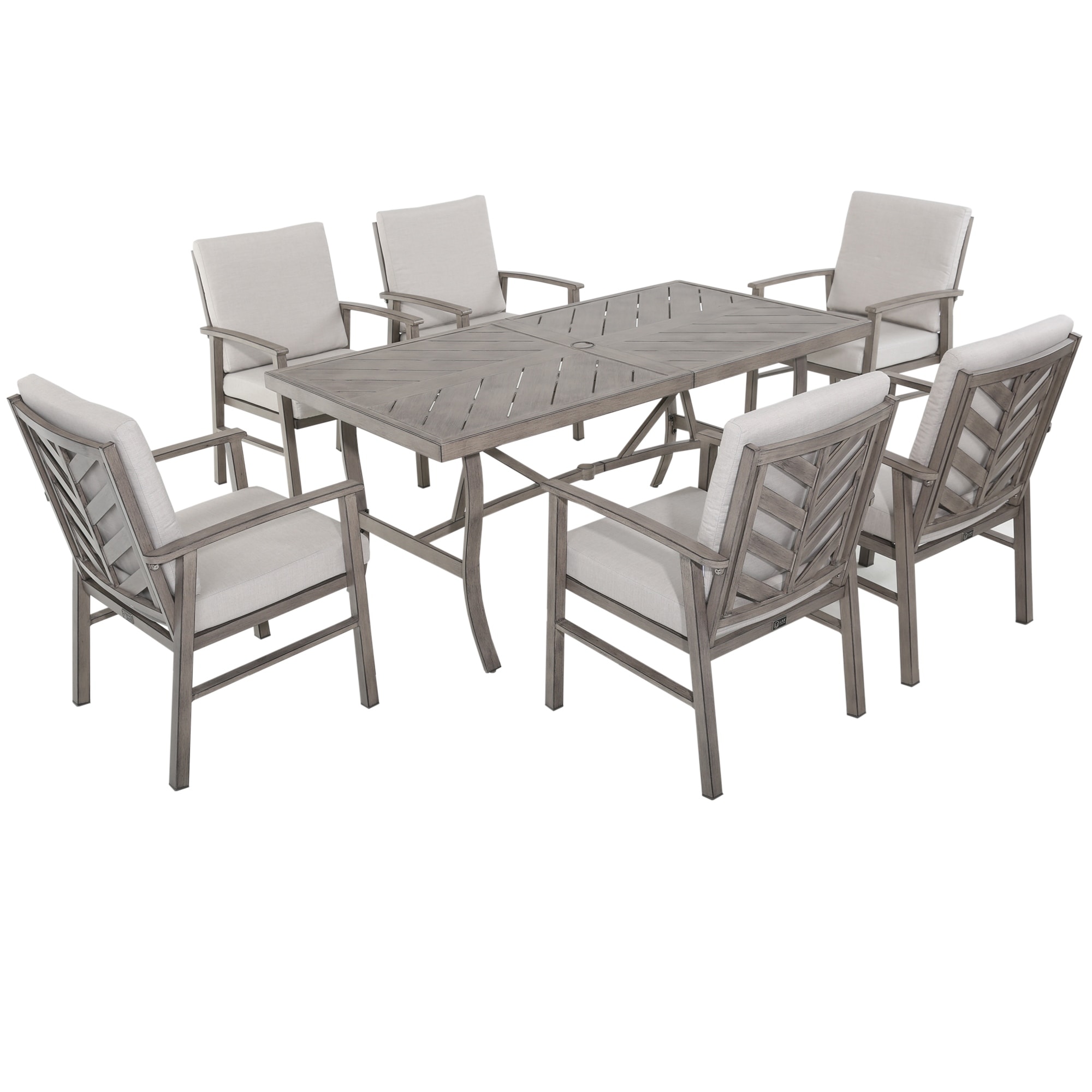 Outdoor Dining Set, 7 Pieces Patio Furniture Set