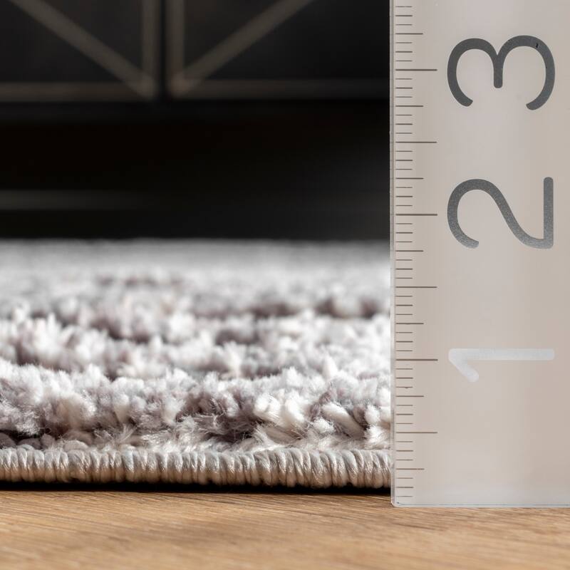Nuloom Geometric Jean Textured Ovals Tassel Area Rug