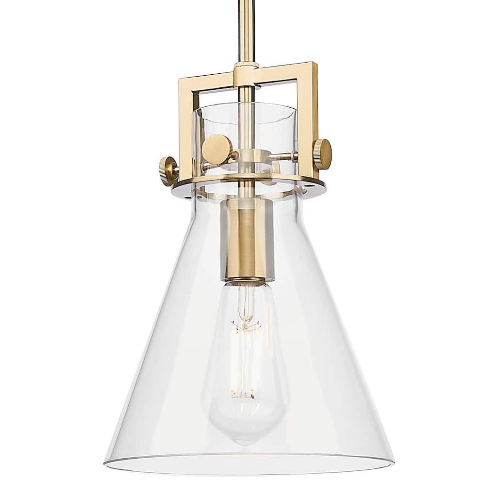Innovations Lighting 411-1SS-G411-8CL Newton Cone 8" Wide Mini Pendant