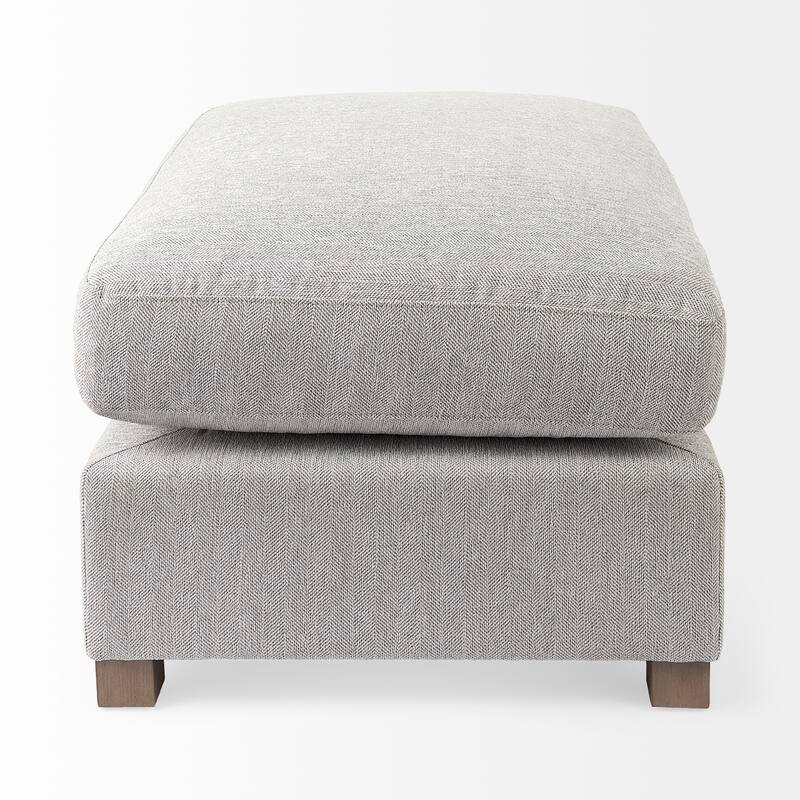 Valence 38.6L x 26.0W x 17.7H Light Gray 2/3 Ottoman Sectional Piece - 39.76 x27.95 x20.47