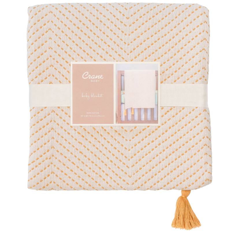 Crane Baby Marigold Chevron Blanket