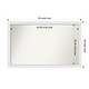 preview thumbnail 12 of 190, Wall Mirror Choose Your Custom Size - Extra Large, Blanco White Wood Outer Size: 45 x 28 in