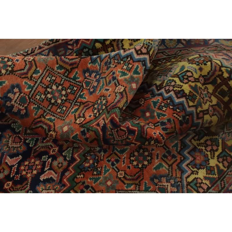 Hand Knotted Oriental 100% Wool Carpet Traditional Medallion Oranges & Rust Tabriz Area Rug - 5' 10'' X 3' 3''