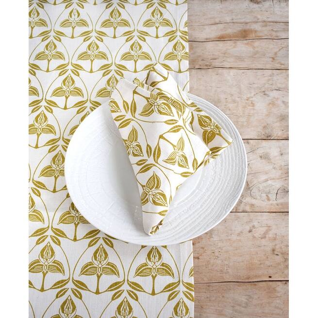 French Home Orchid Table Runner - Chartreuse