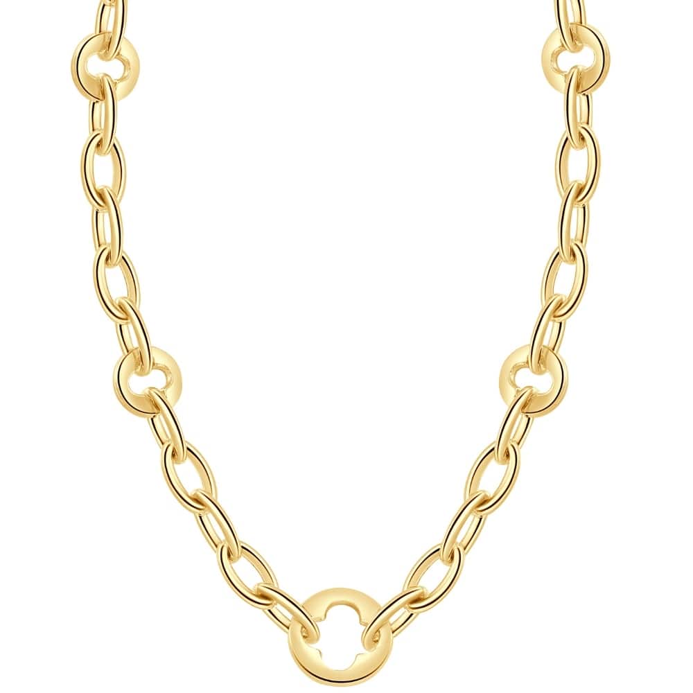 Bliss Diamond Yellow Gold Women's 24" Chain Necklace 32.1 Grams 9.5mm Thick