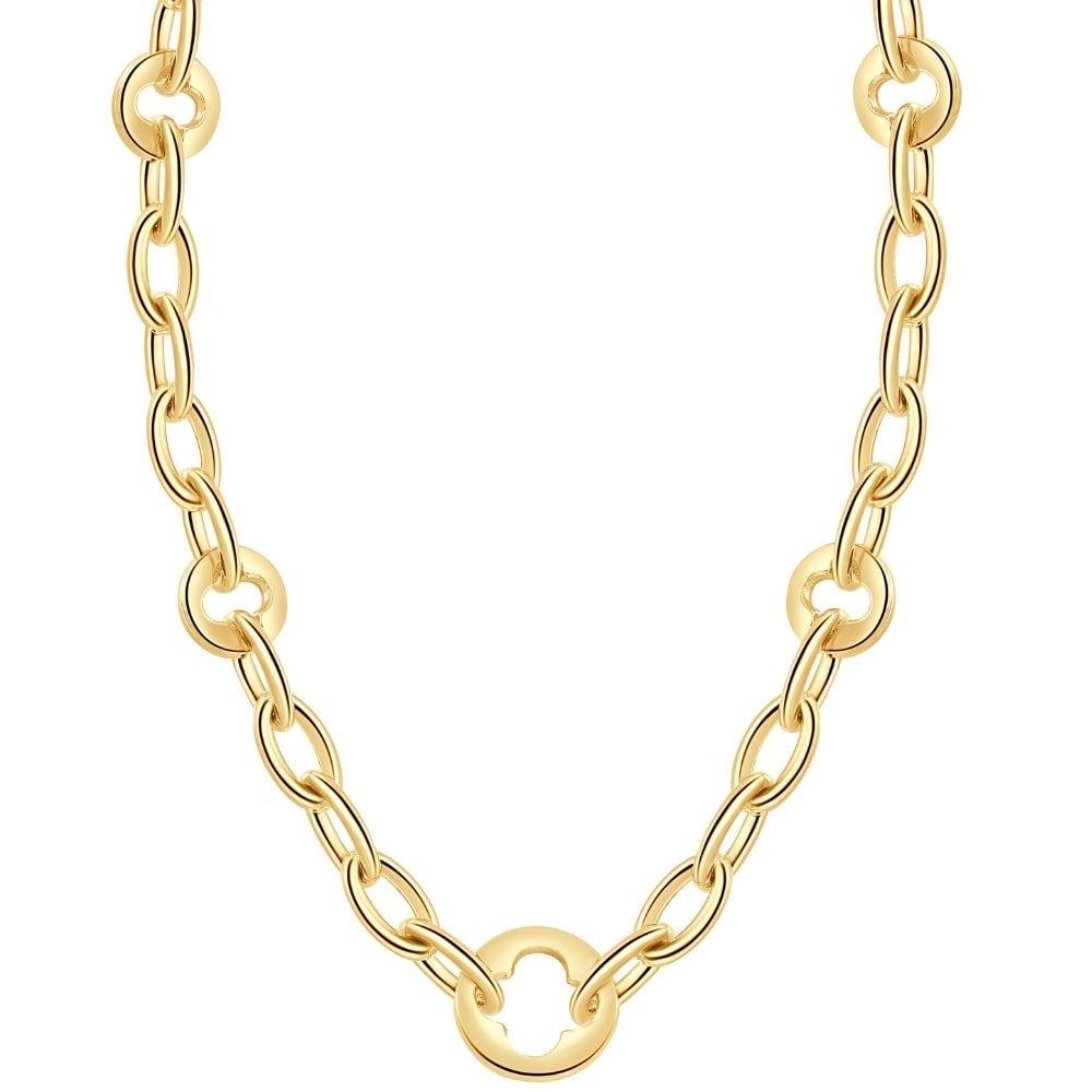 Bliss Diamond Yellow Gold Women's 24" Chain Necklace 32.1 Grams 9.5mm Thick