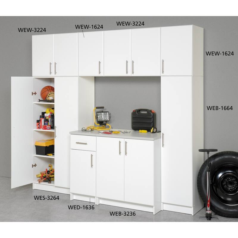 Prepac Elite 16-inch Narrow Cabinet, Multiple Finishes - 16 Inch