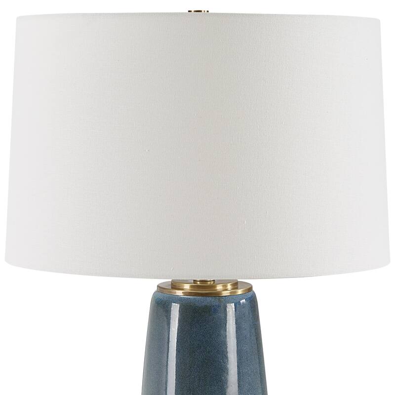 Uttermost Submerged Deep Blue Table Lamp - 26.25" H X 16" W X 16" D