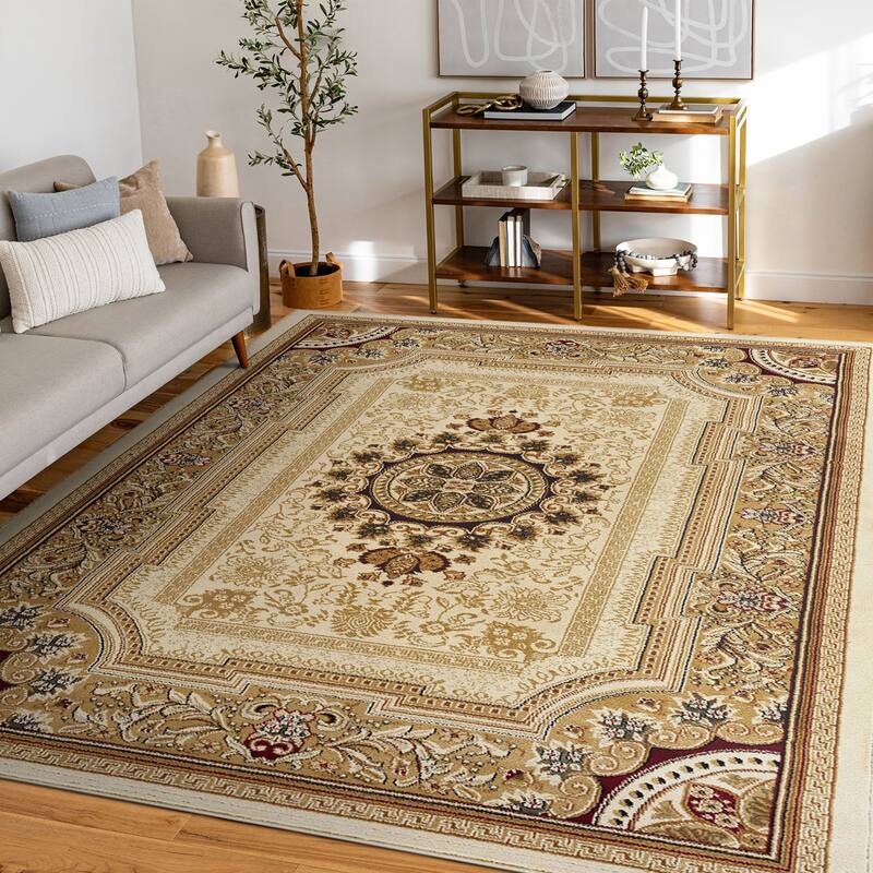 Soho Modern & Contemporary Medallion Indoor Area Rug - 8'9'' x 12'3'' - Ivory