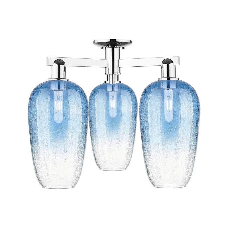 Innovations Lighting 716-3F-17-25 Brookhaven Flute Semi-Flush