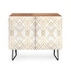 preview thumbnail 10 of 18, Deny Designs Geometric Triangles White Wooden Credenza Cabinet