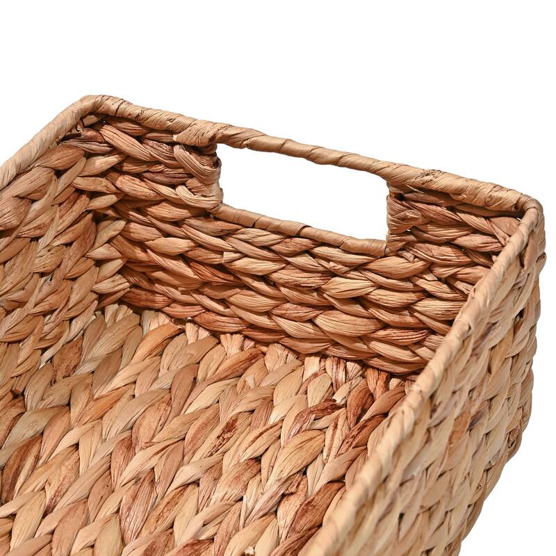 Handwoven Pantry Baskets with Chalkboard Labels & Handles (Set 4)