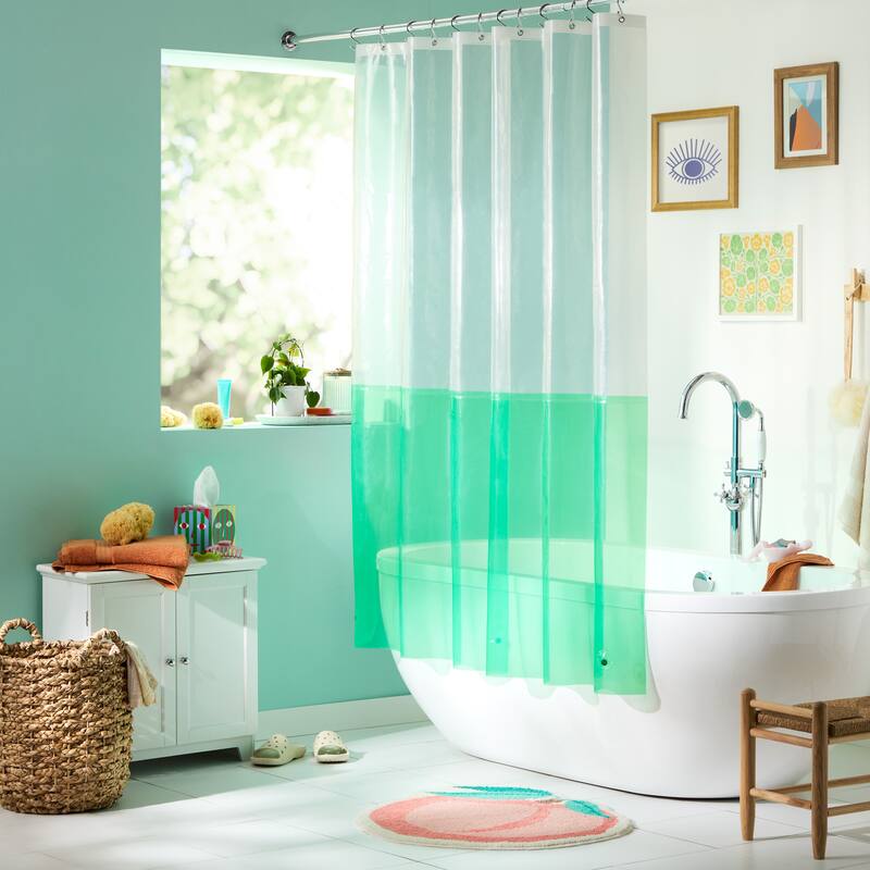 TOWN & COUNTRY PLAY Ciara Mod Colorblock PEVA Shower Curtain Liner