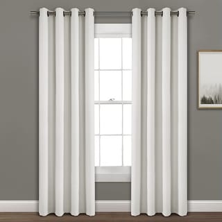 Porch & Den Limpus Faux Linen Grommet Top Blackout Curtain Panel
