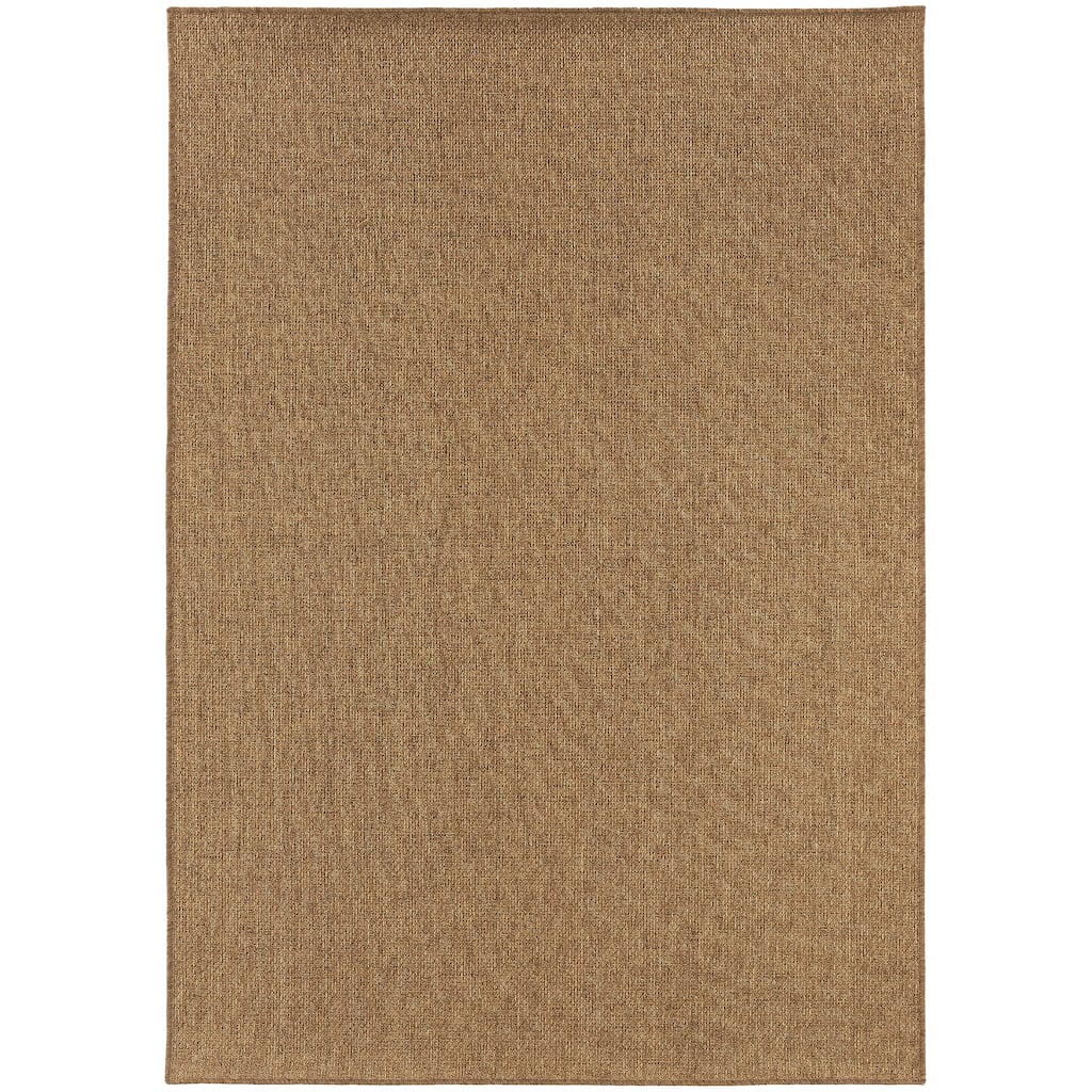 Grant Tan Solid Outdoor Casual Area Rug