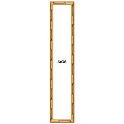 6x38 Frame Gold Bamboo Picture Frame Modern Photo Frame Includes UV Acrylic Shatter Guard Front Acid Free Foam Backing Board