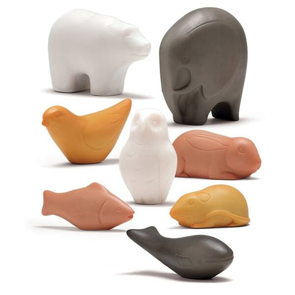 slide 2 of 3, Yellow Door Sensory Play Animal Stone, Pack of 8 Assorted - Kids