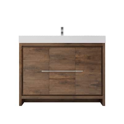 Dove 48'' Freestanding Vanity with Reinforced Acrylic Sink