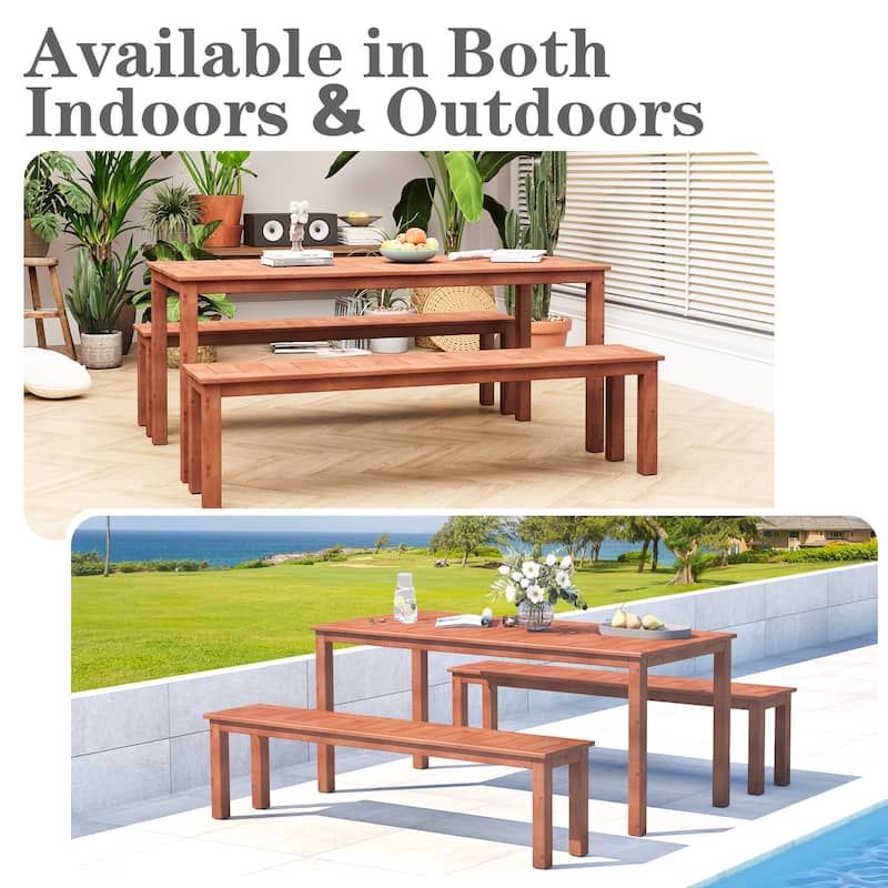 Erommy Metal Folding Outdoor Dining Table, Premium Rectangle Patio Dining Set for Backyard, Porch, Lawn, and Garden