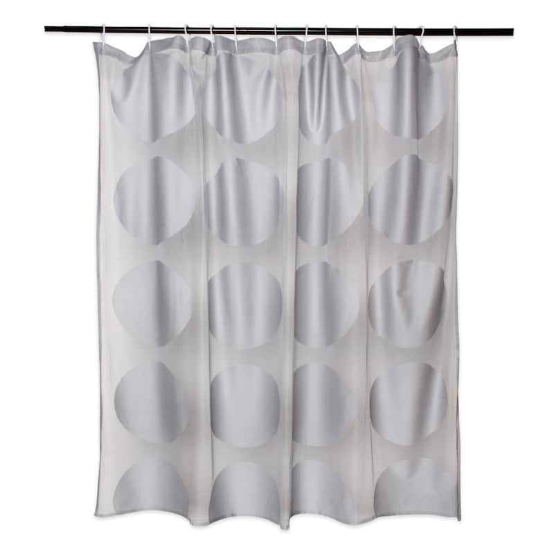Grey Circle Lace Shower Curtain - Grey