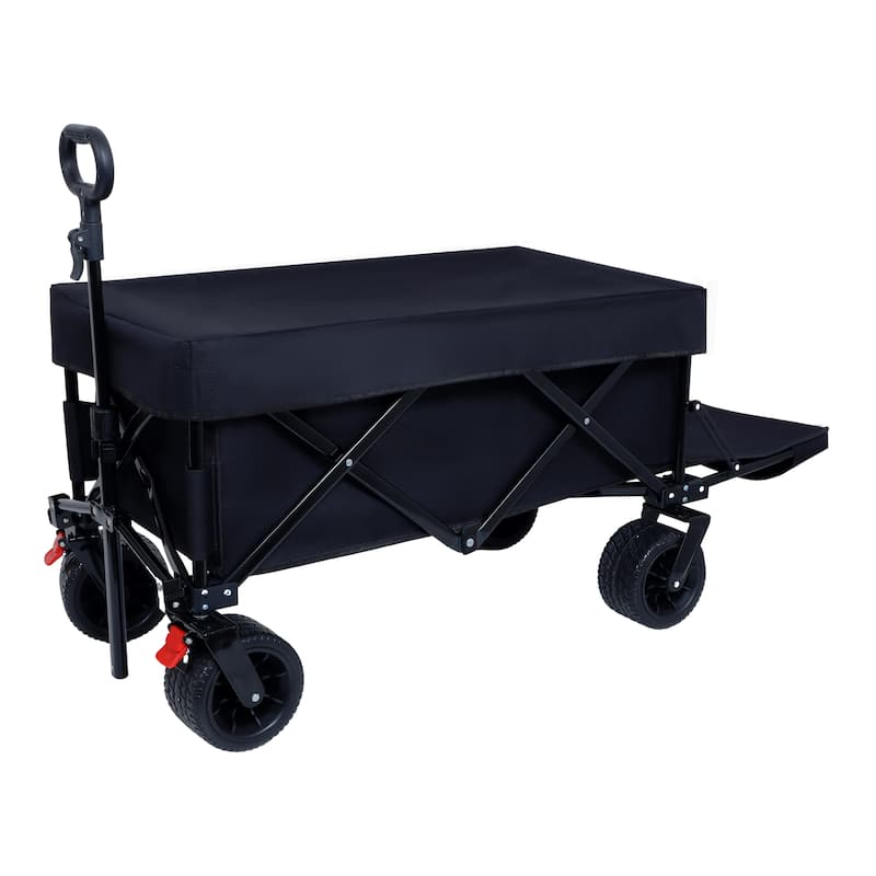 Foldable Wagon with Extended Tailgate, Waterproof Dustproof UV Resistant Wagon Rain Covers