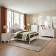 preview thumbnail 5 of 25, Roundhill Furniture Avellune 4-Piece Bedroom Set: Poster Bed with Dresser, Mirror, Chest, and 2 Nightstands, White Finish