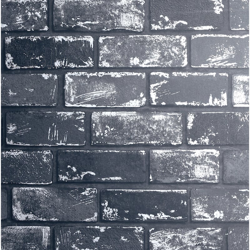 Arthouse Metallic Brick Unpasted Wallpaper