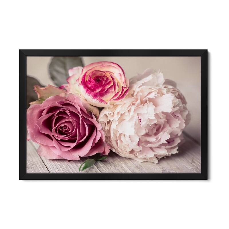 Bouquet Premium Framed Poster by Symposium Design - Black - 32x24x1