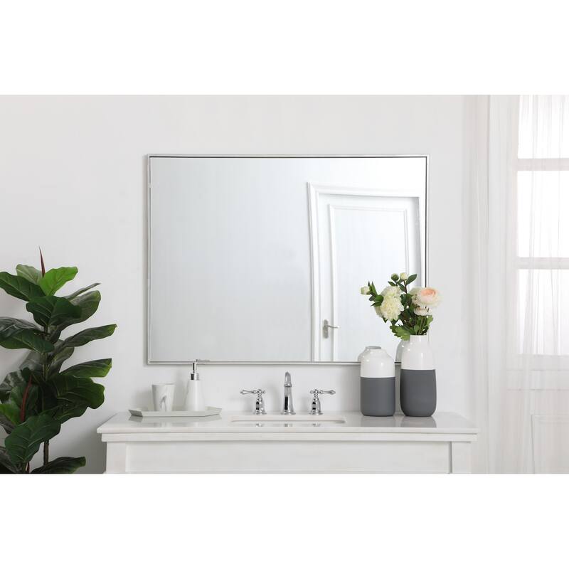 Elegant Lighting Eternity 30" x 40" Rectangular Beveled Metal Framed